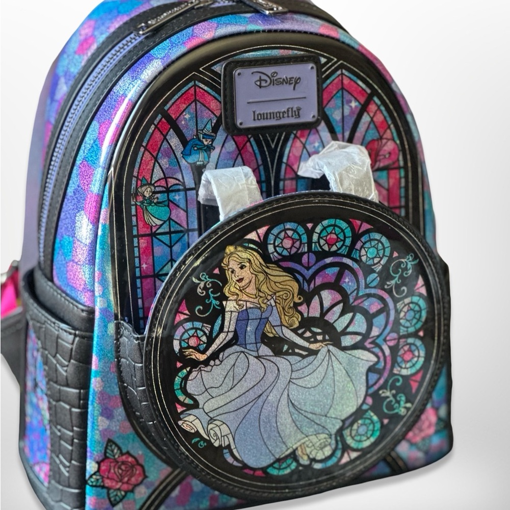 Loungefly Disney Princess Stained Glass Backpack - Sleeping Beauty Aurora